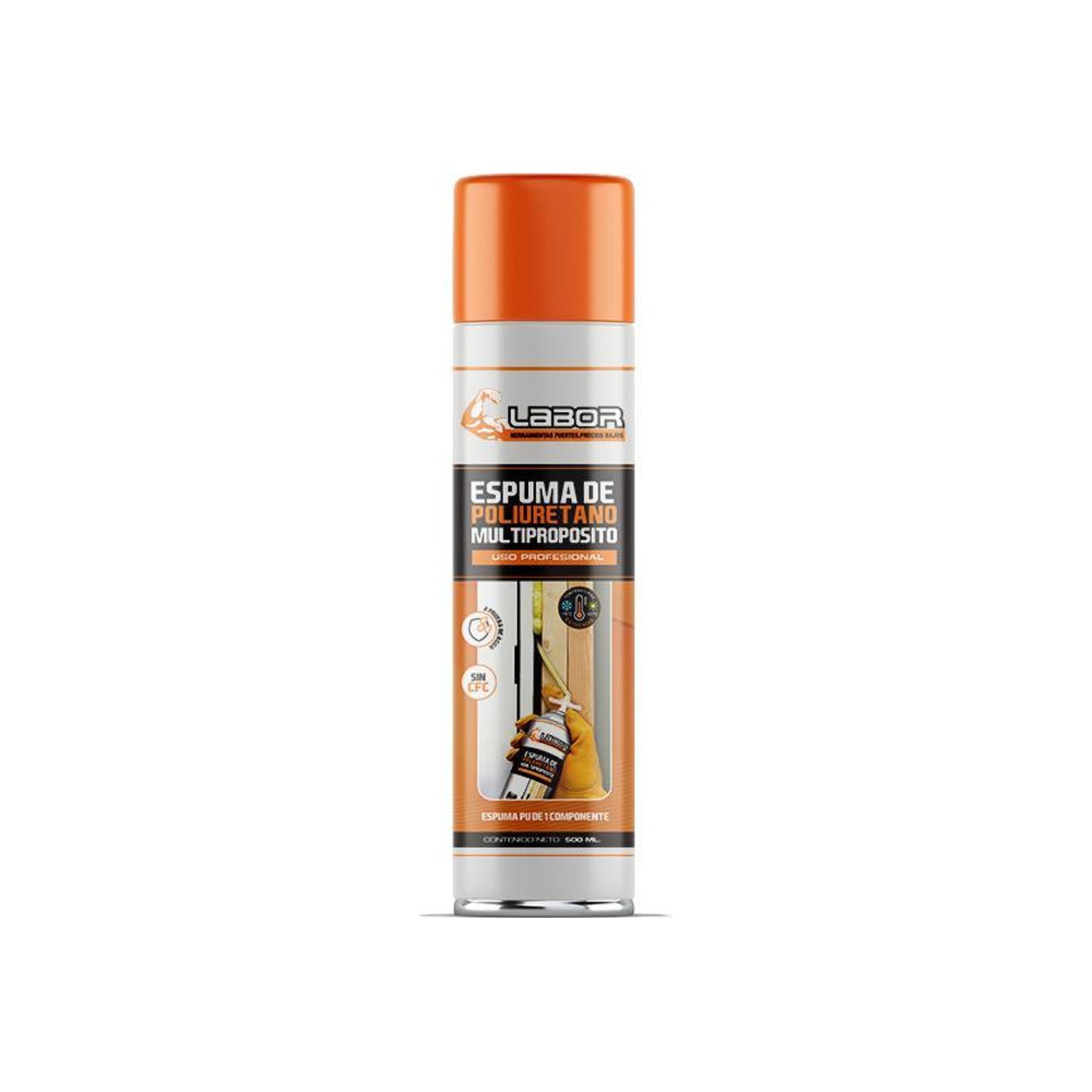 Espuma de Poliuretano Expandido Labor 500 Ml Multipropósito