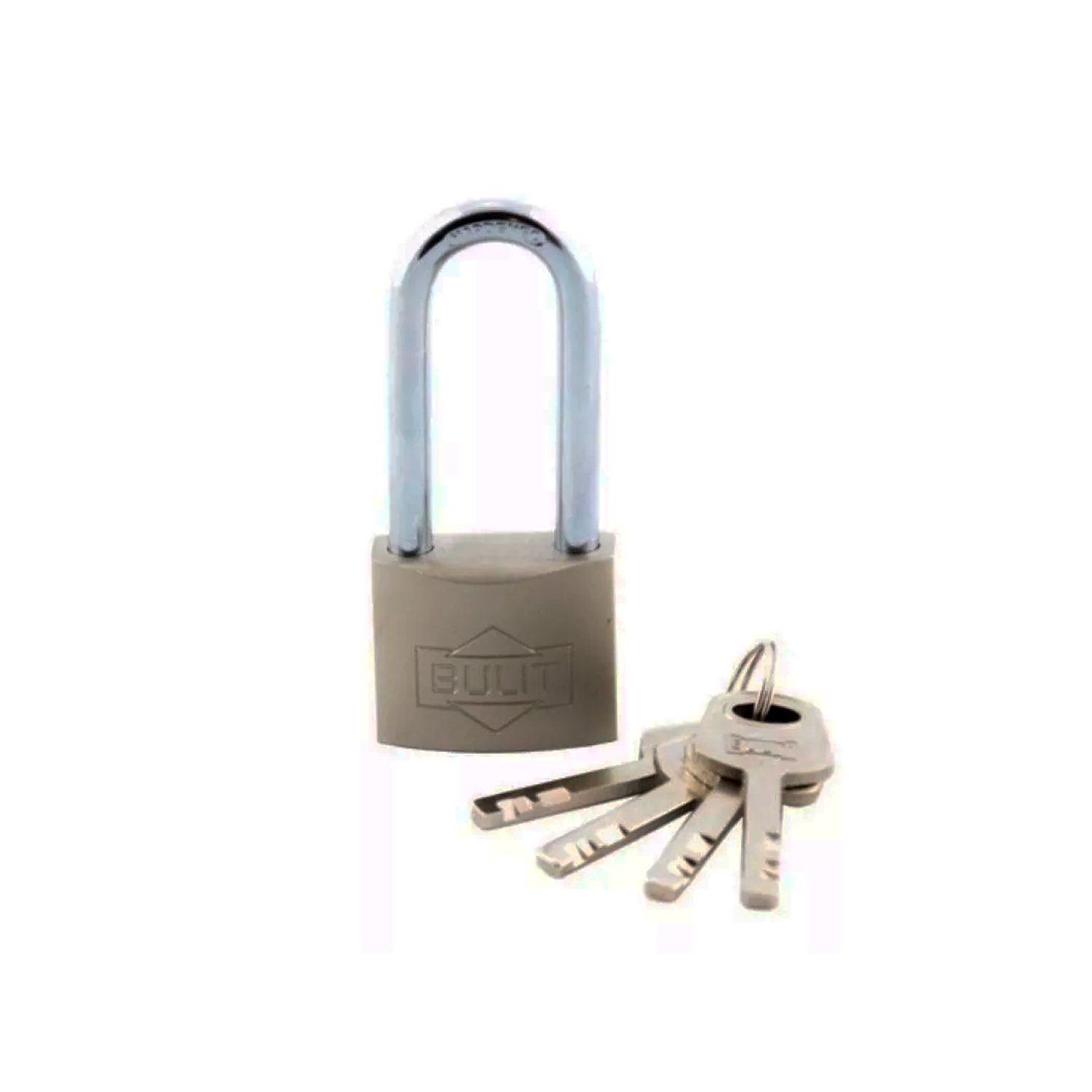 Candado Acero Niquelado N° 50 Arco Largo Bulit