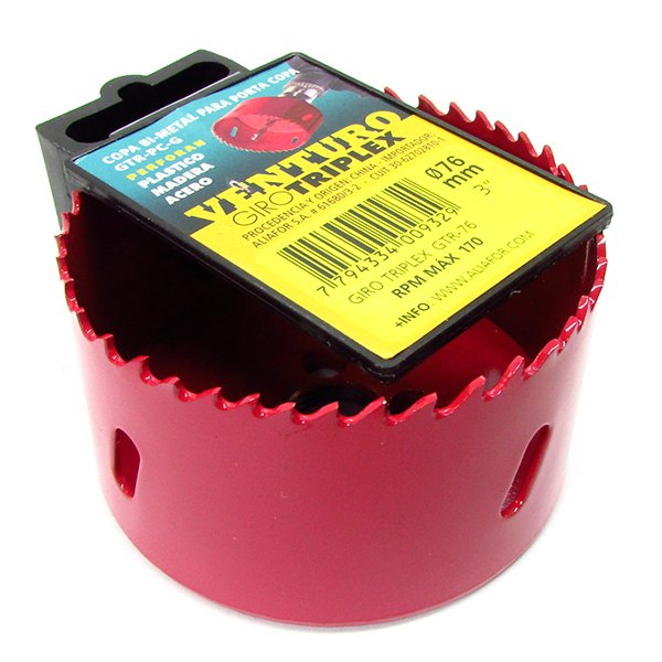 Sierra Copa Bimetal  Ø 76mm Giro Triplex Venturo Aliafor Gtr