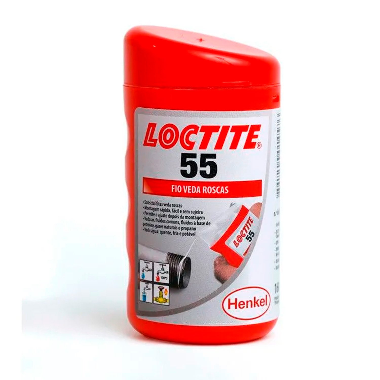 Hilo Sellador Teflón Loctite 55 para Agua y Gas 160m